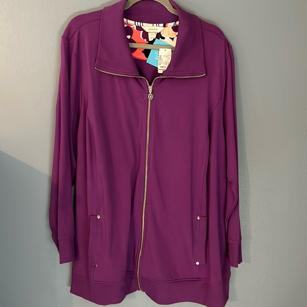CJ Banks 3X purple jacket. NWT